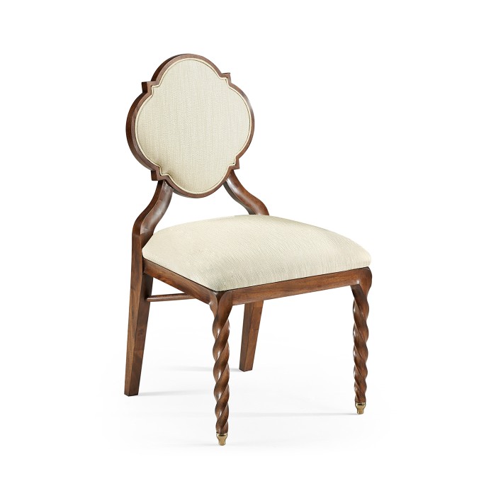 Walnut Barleytwist Dining Side Chair