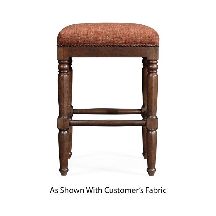 Square Langkawi Walnut Bar Stool