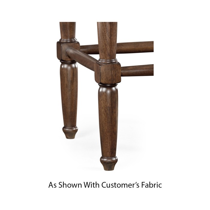 Square Langkawi Walnut Bar Stool