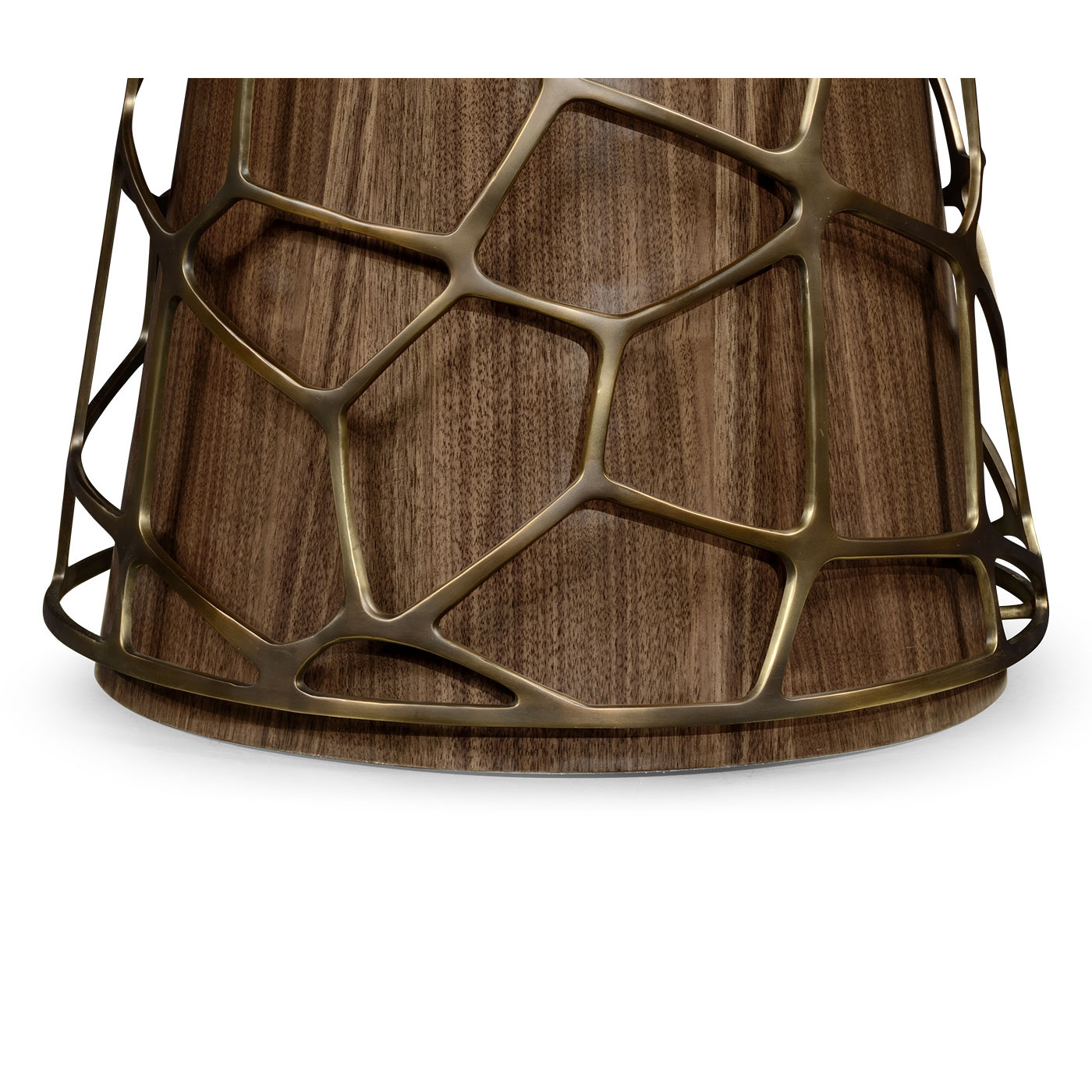 Circular Natural Walnut Bar Table 40