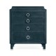 Small Antique Blue Oak Chest of Drawers