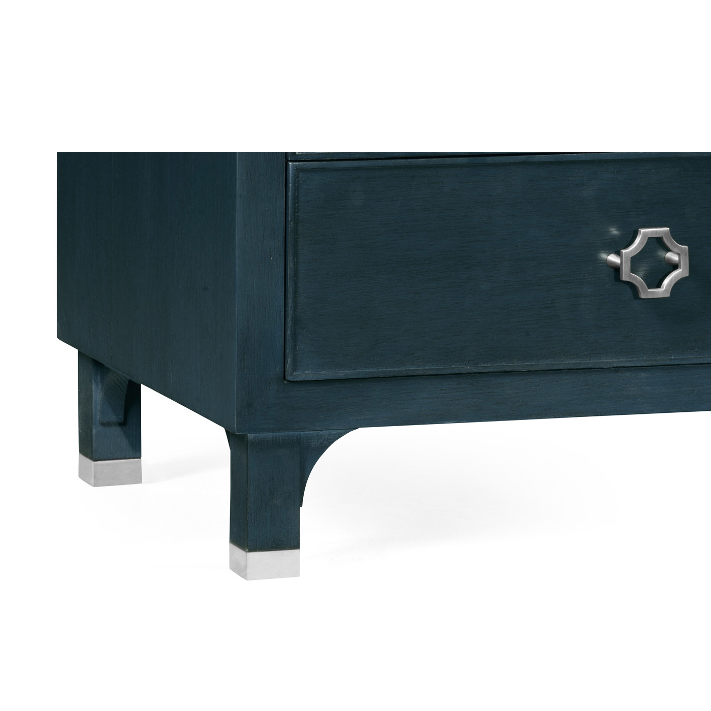 Small Antique Blue Oak Chest of Drawers