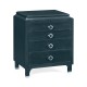 Small Antique Blue Oak Chest of Drawers