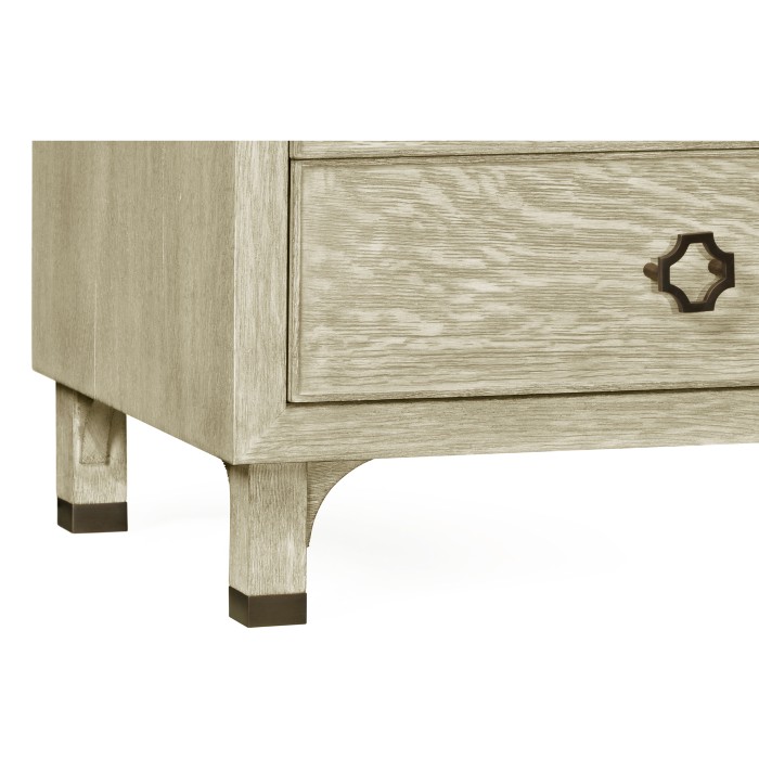 Small Greyed Oak Chest of Drawers