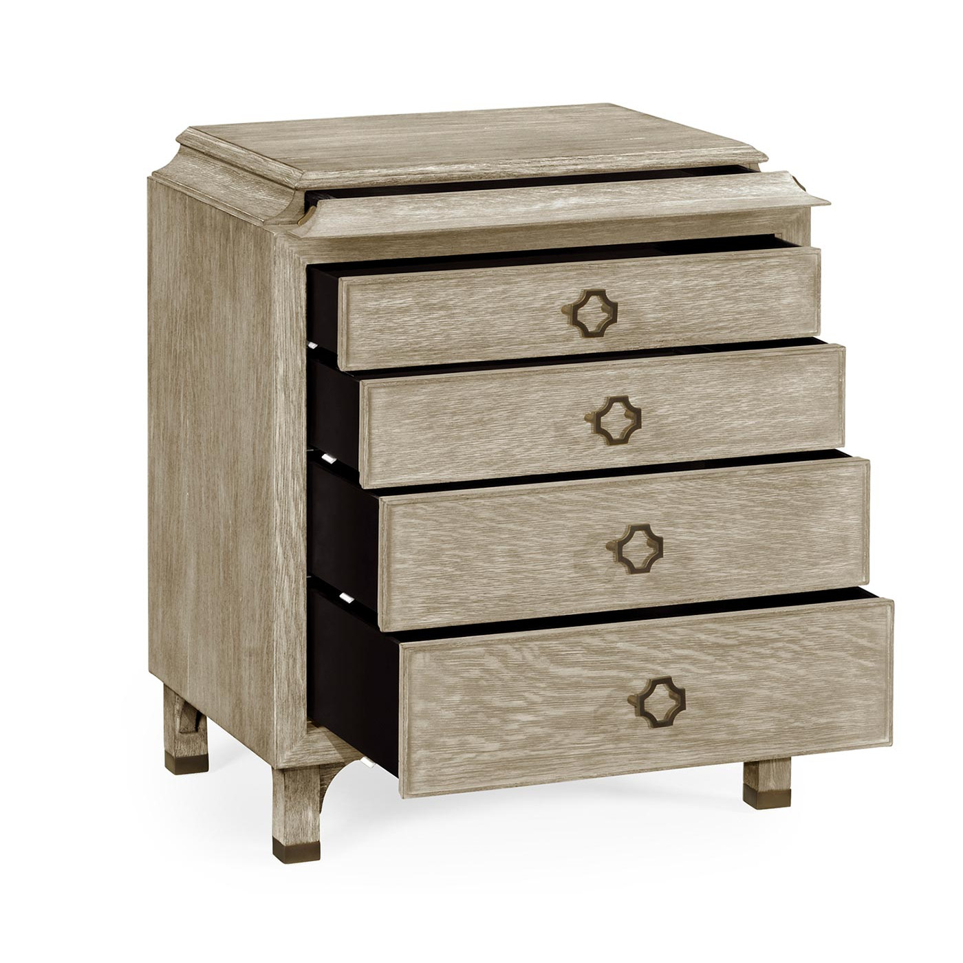 Small Greyed Oak Chest of Drawers