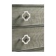 Small Pewter Oak Chest of Drawers