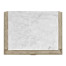 Greyed Oak Nightstand with Marble Top