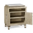 Greyed Oak Nightstand with Marble Top