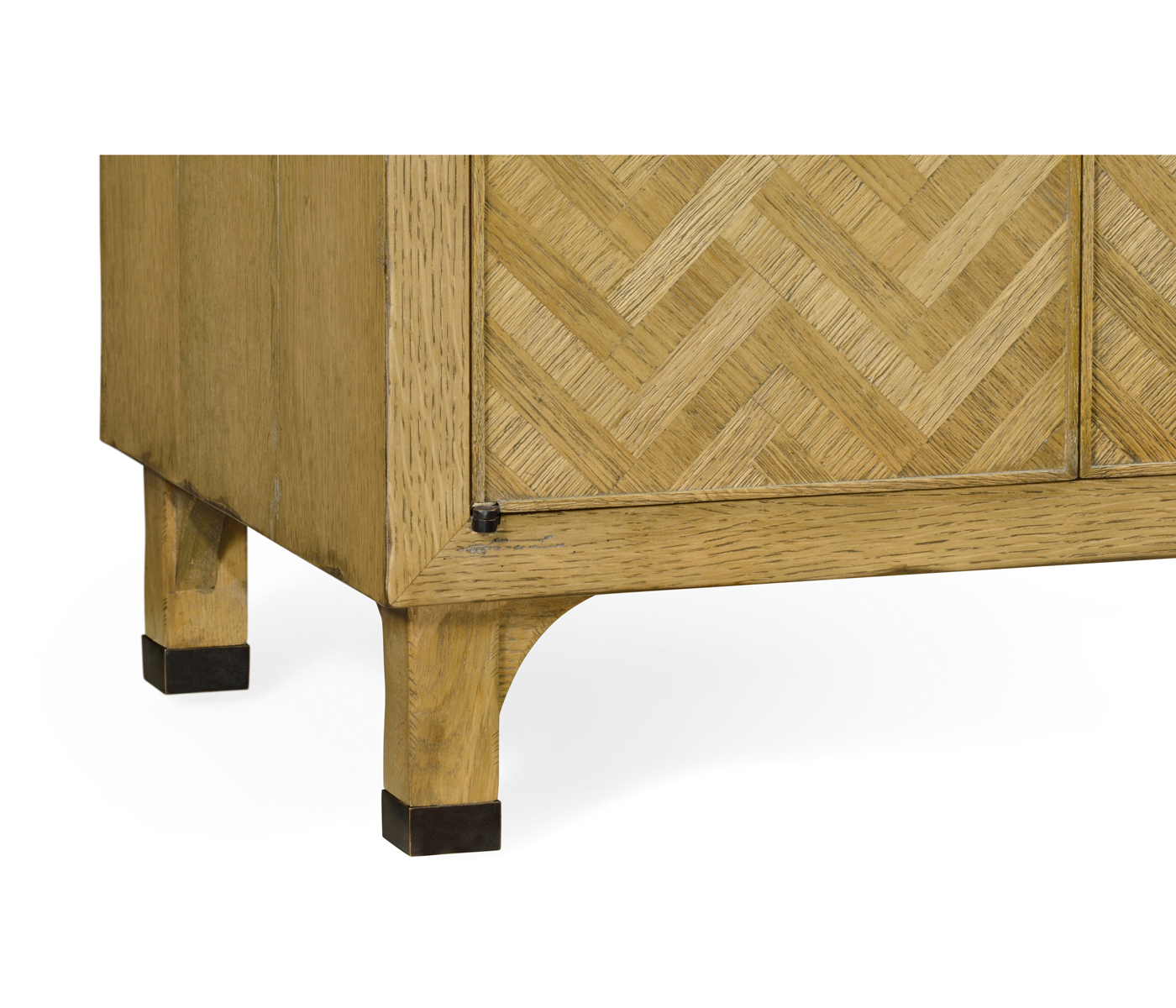 Natural Oak Nightstand with Marble Top