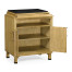 Natural Oak Nightstand with Marble Top
