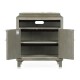 Pewter Oak Nightstand with Marble Top