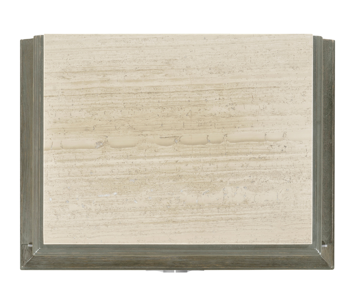 Pewter Oak Nightstand with Marble Top