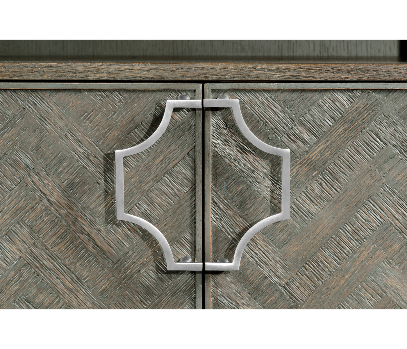 Pewter Oak Nightstand with Marble Top