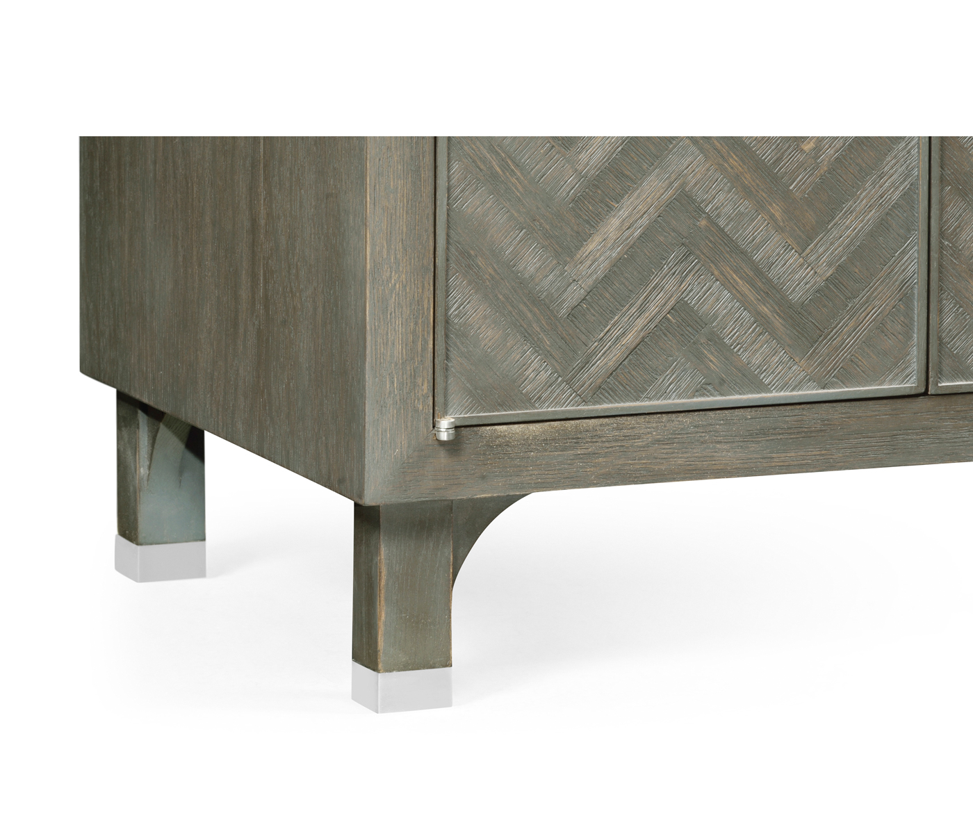 Pewter Oak Nightstand with Marble Top
