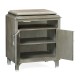 Pewter Oak Nightstand with Marble Top