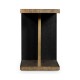 Rectangular Cut-Out Oak End Table