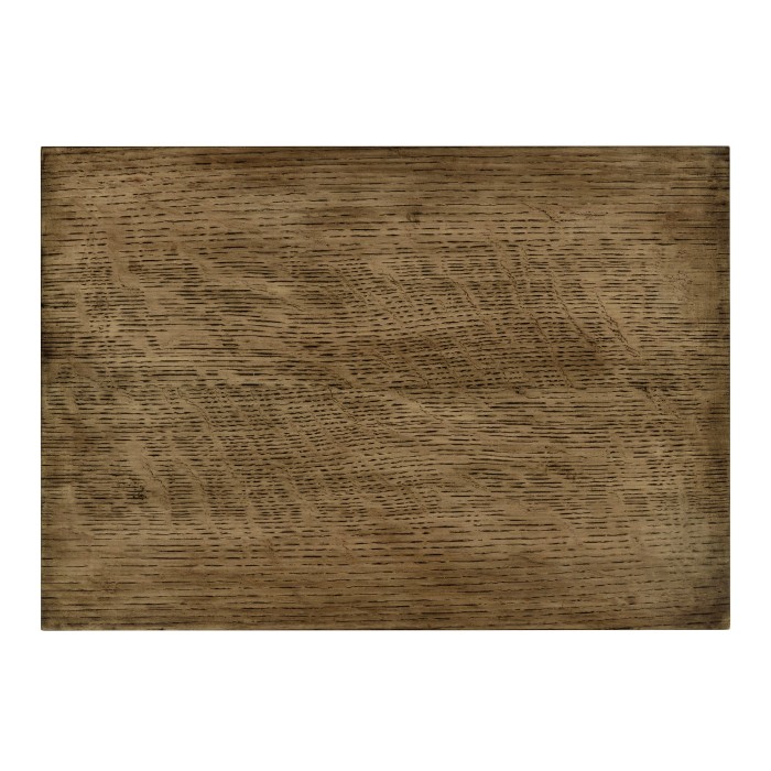 Rectangular Cut-Out Oak End Table