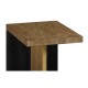 Rectangular Cut-Out Oak End Table