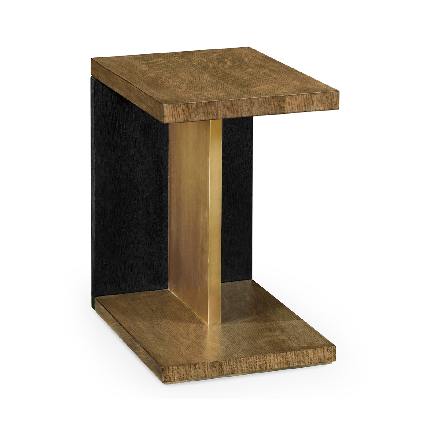 Rectangular Cut-Out Oak End Table