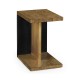 Rectangular Cut-Out Oak End Table