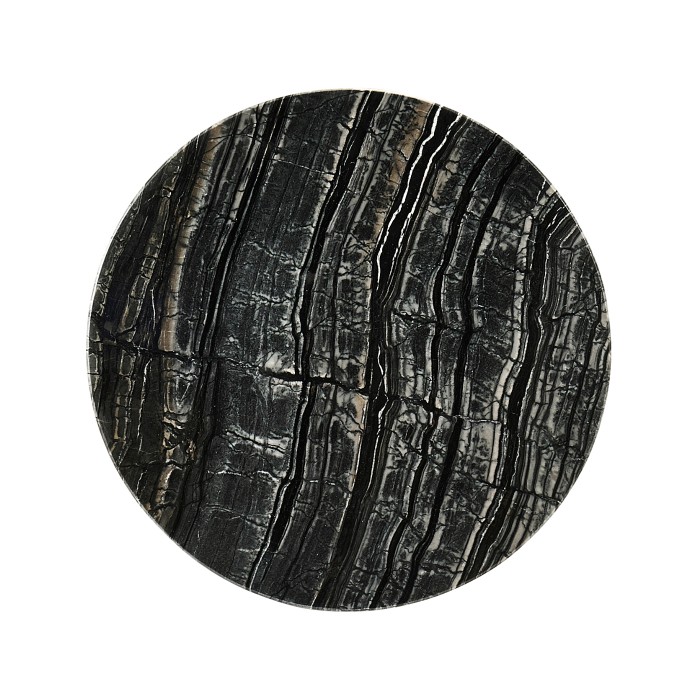 Brass & Marble Round Side Table