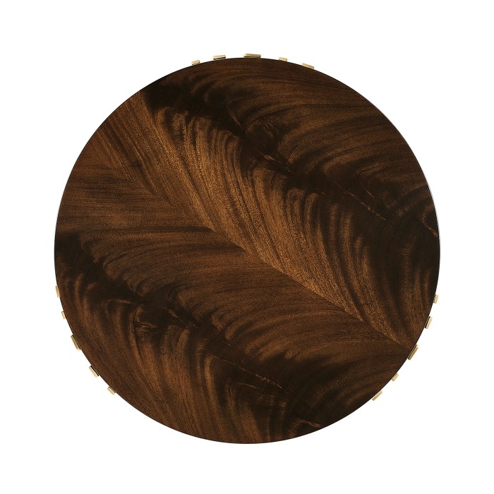 Round Antique Mahogany End Table