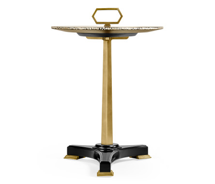 Honey Eggshell Sofa End Table