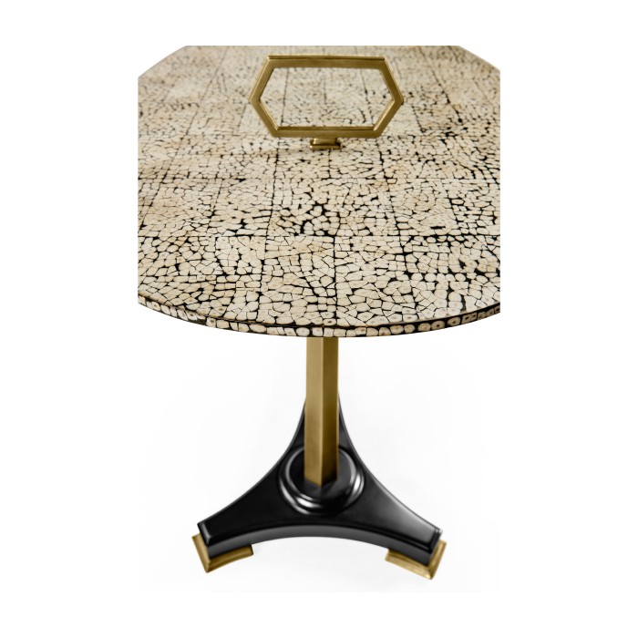 Honey Eggshell Sofa End Table