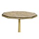 Nonagon Honey Eggshell Side Table