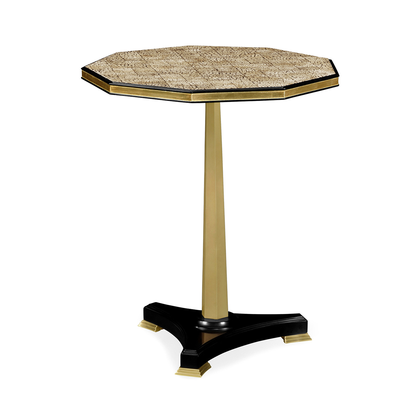Nonagon Honey Eggshell Side Table