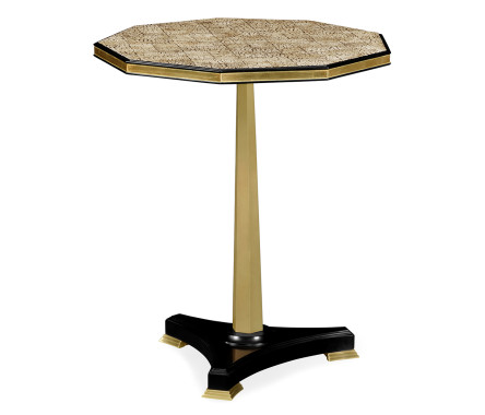 Nonagon Honey Eggshell Side Table