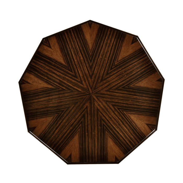 Nonagon Macassar Ebony Side Table