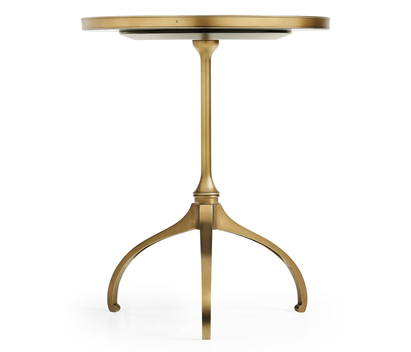 Round Dark Brown Eggshell Side Table