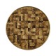 Round Dark Brown Eggshell Side Table