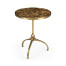 Round Dark Brown Eggshell Side Table