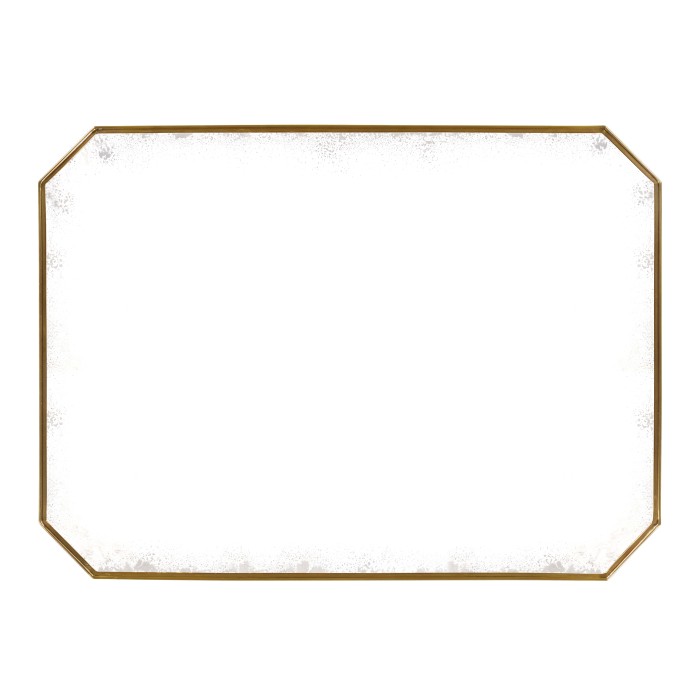 Rectangular Eggshell & Antique Mirror Side Table