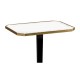 Rectangular Eggshell & Antique Mirror Side Table