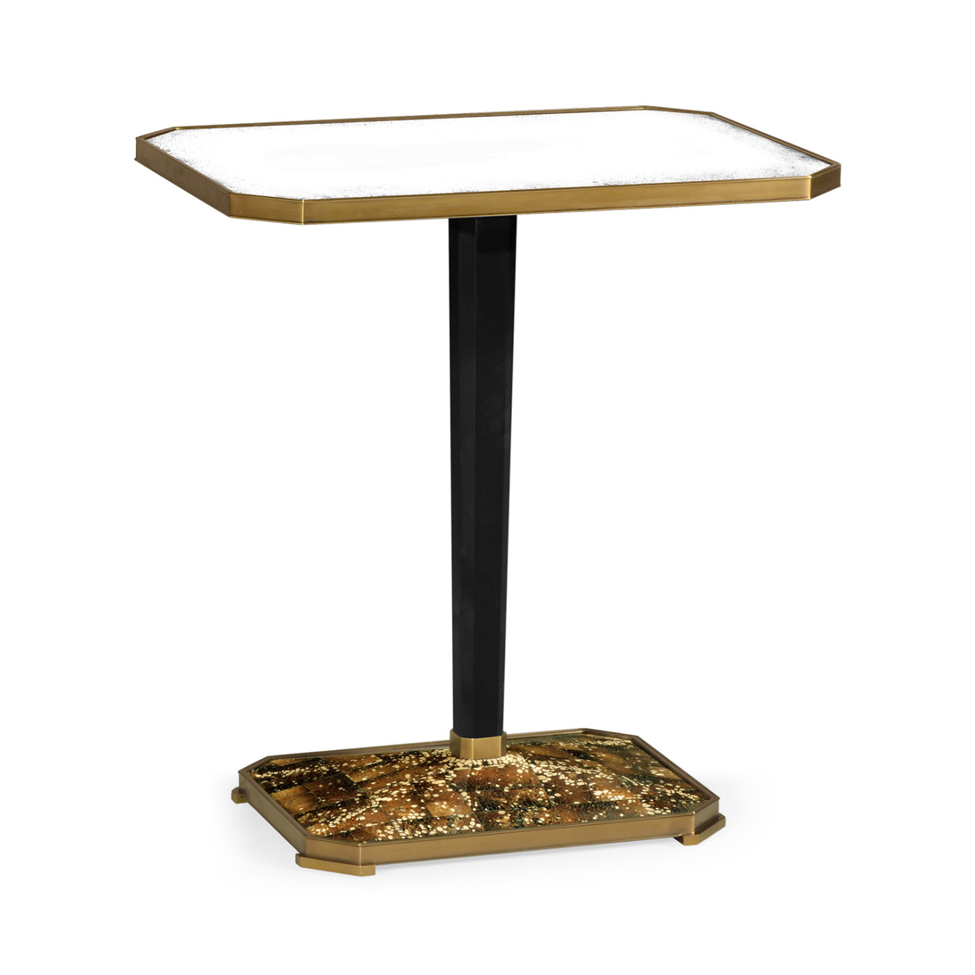 Rectangular Eggshell & Antique Mirror Side Table