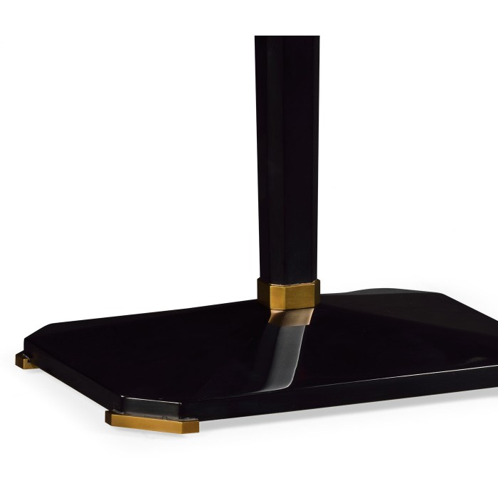 Rectangular Black & Trompe L'oeil Side Table