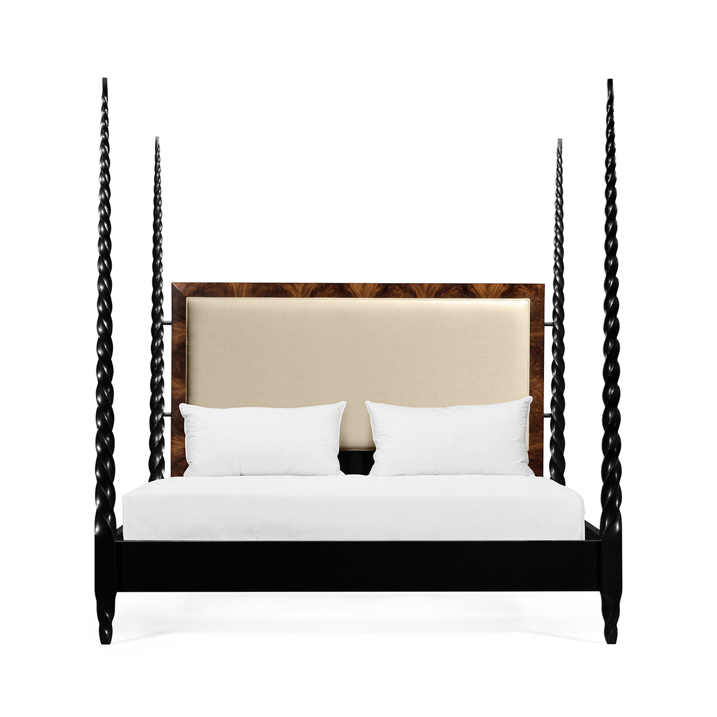 Tropical Walnut & Black Barleytwist UK King Bed