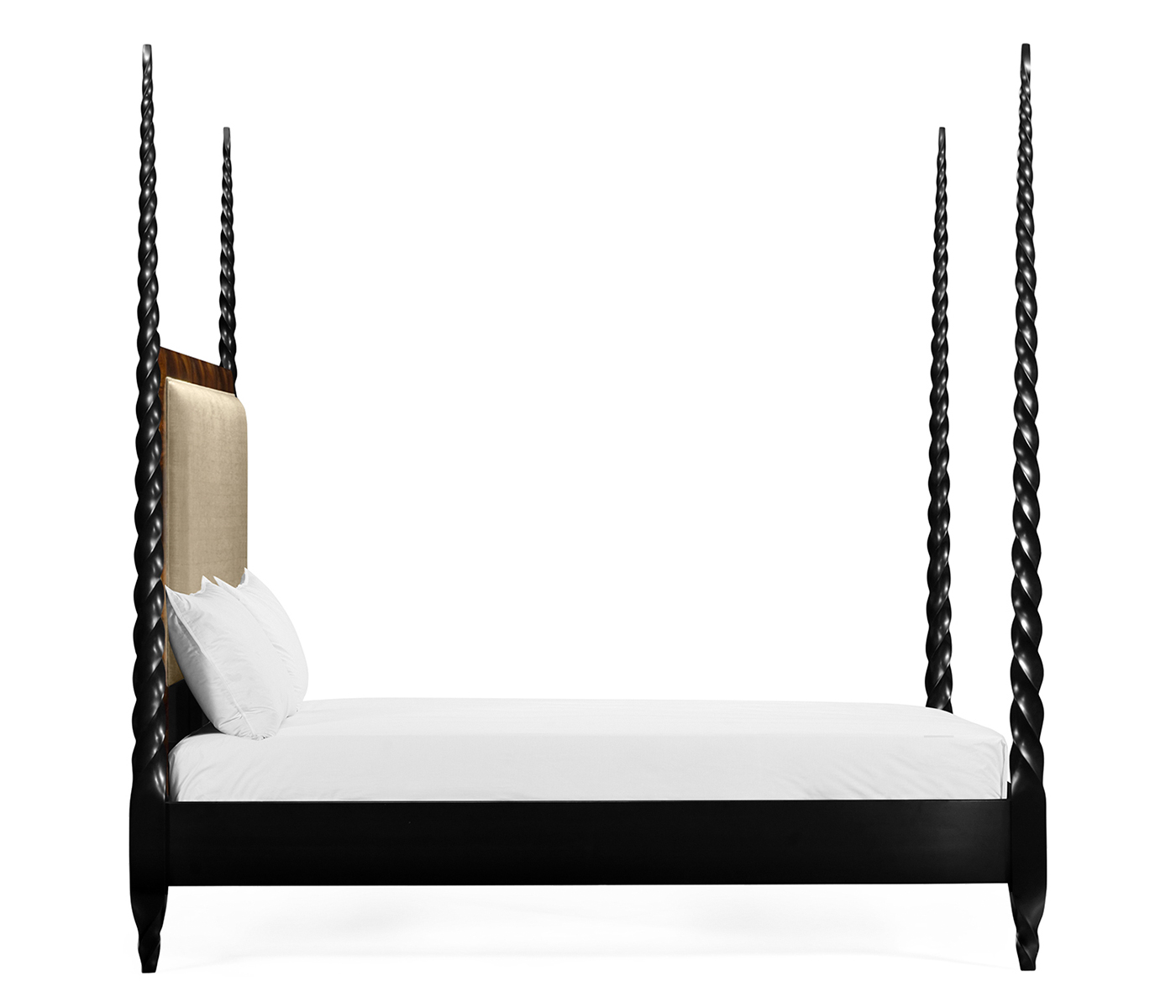 Tropical Walnut & Black Barleytwist UK King Bed
