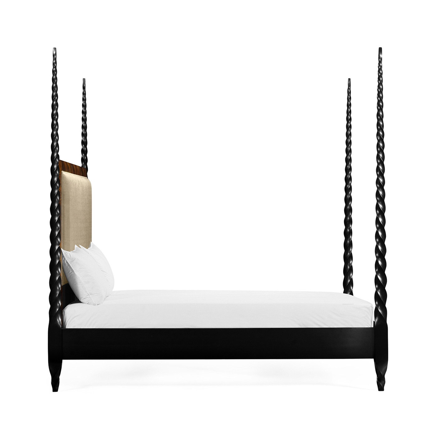 Tropical Walnut & Black Barleytwist UK King Bed