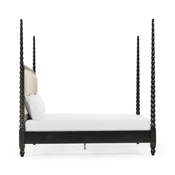 Tropical Walnut & Black Barleytwist US King Bed