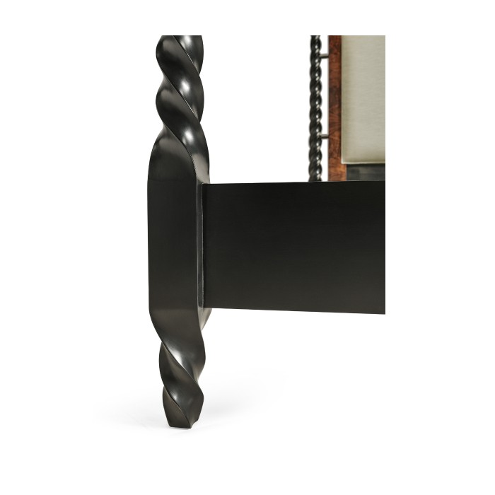 Tropical Walnut & Black Barleytwist US King Bed