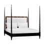 Tropical Walnut & Black Barleytwist US King Bed