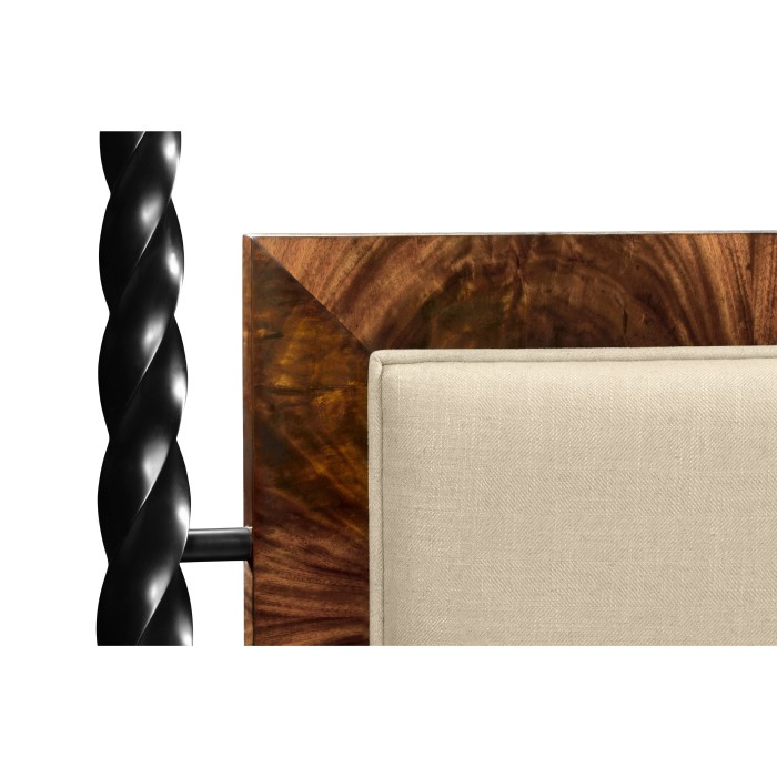 Tropical Walnut & Black Barleytwist US Queen Bed