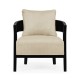 Smoky Black Tub Chair with Back Pillow
