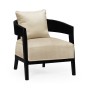 Smoky Black Tub Chair with Back Pillow