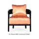 Smoky Black Tub Chair with Back Pillow