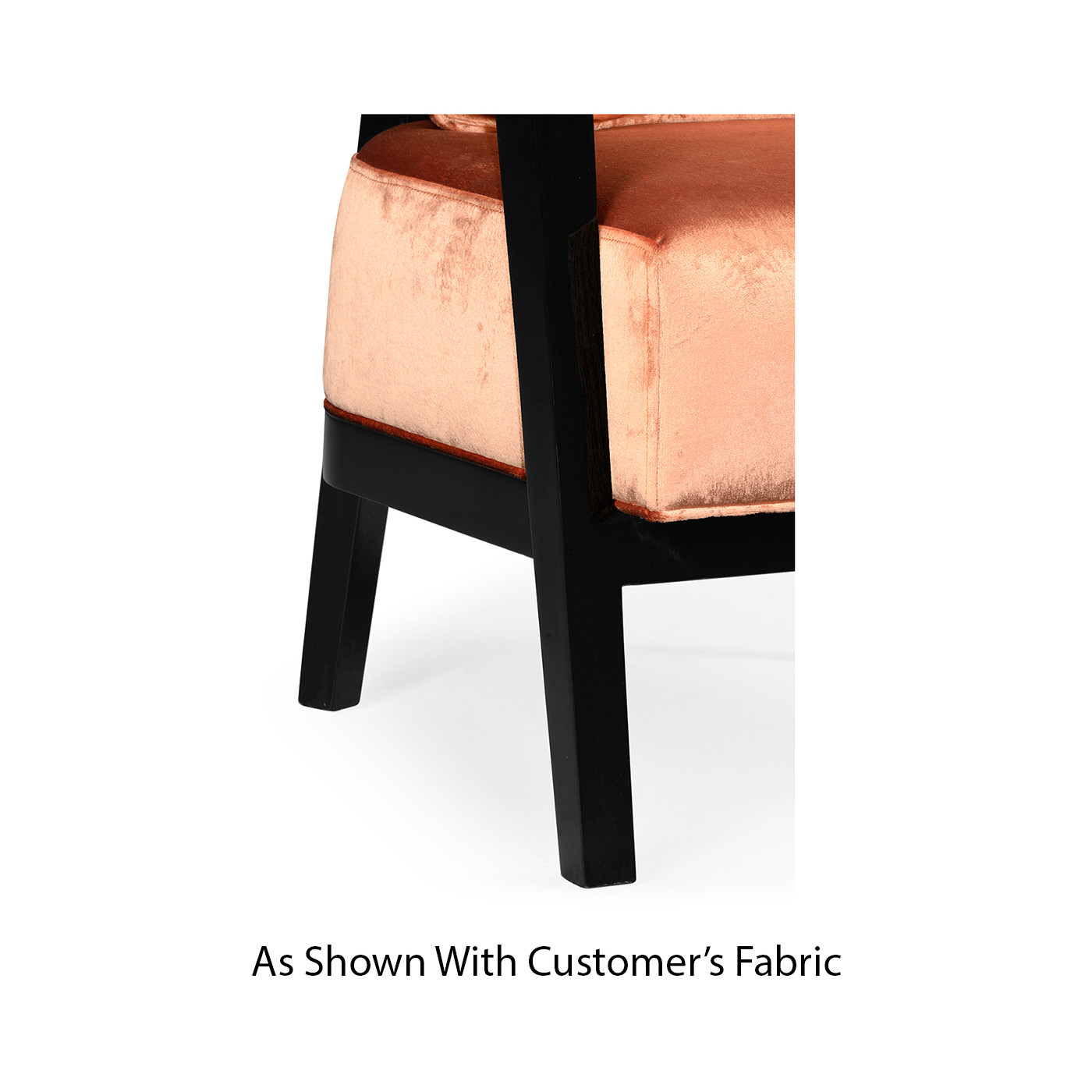 Smoky Black Tub Chair with Back Pillow